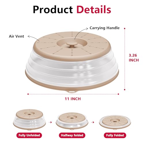Microwave Splatter Cover Vented for Food with Hook Hole