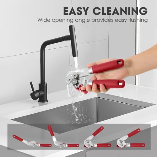 Manual Can Opener Hand Held with Magnet for Home Kitchen