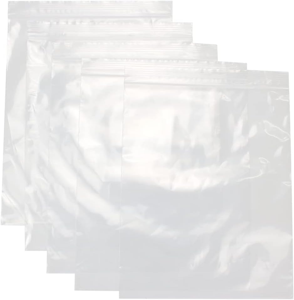 6" X 9" (100 Bags) 2 Mil Clear Reclosable Zip Plastic Poly Bags with Resealable Lock Seal Zipper
