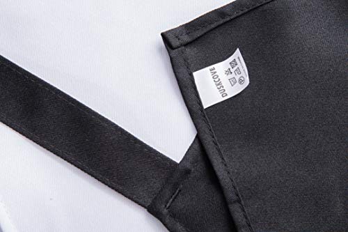 12 Pack Plain Bib Aprons with 2 Pockets (12 Count)