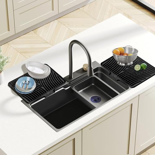Silicone Dish Drying Mat for Kitchen Counter (2 Count)