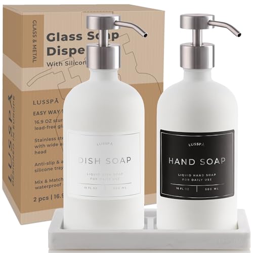 Glass Soap Dispenser Set of 2 (2 Count)