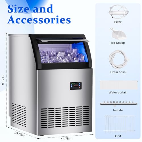 Ice Maker Commercial Spray Drench Ice Maker Machine 200Lbs