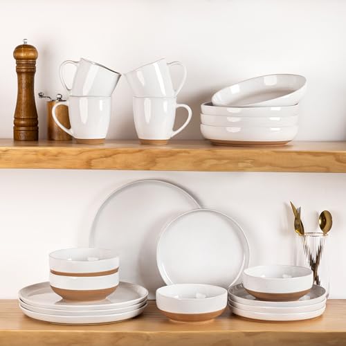 8.75'' Large Ceramic Pasta Bowls (4 Count)
