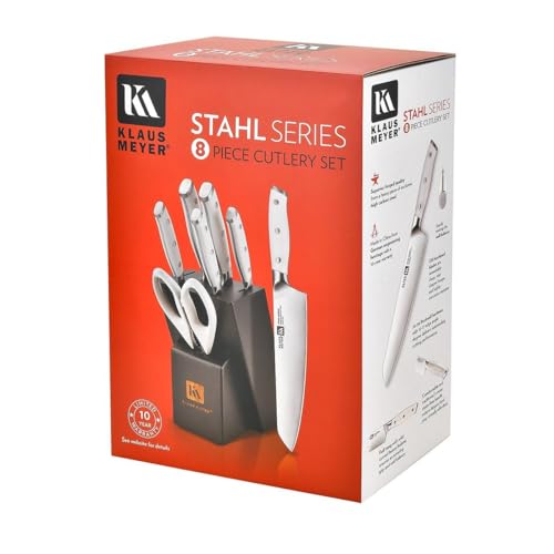 Stahl 8 Piece German Steel Kitchen Knife Block Set (8 Count)