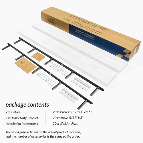 Floating Shelves 72 Inch Long 8" Deep Set of 2 (2 Count)