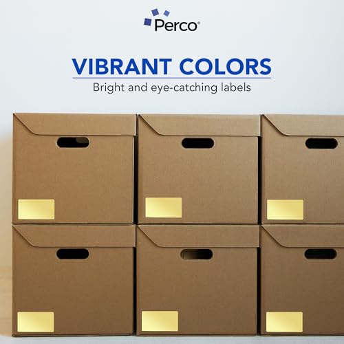 Metallic Gold 3x5 Inch Perforated Sticker Labels