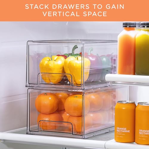 Clear Storage Drawers for Refrigerator (4 Count)