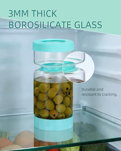 Pickle Jar with Strainer Flip