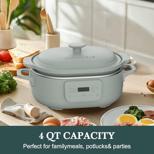MAGNIFIQUE 4 Quart Programmable Casserole Slow Cooker