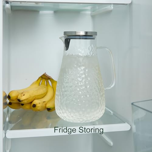 78 Oz Glass Pitcher with Handle and Lid