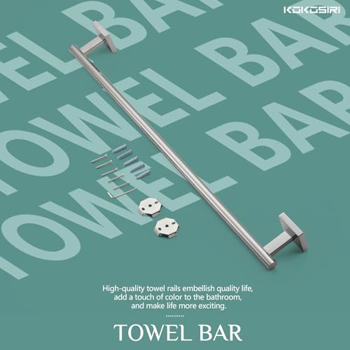 Bath Towel Bar Bathroom Towel Holder for Toilet Kitchen 24 Inch Necklace Holder Chrome Stainless Steel B4005CH