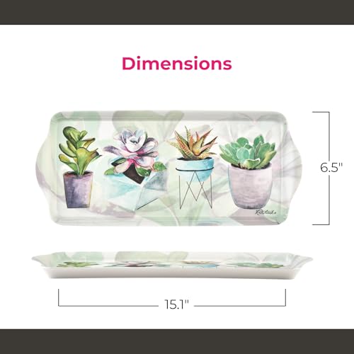Succulent Sandwich Tray Decorative Rectangular Melamine