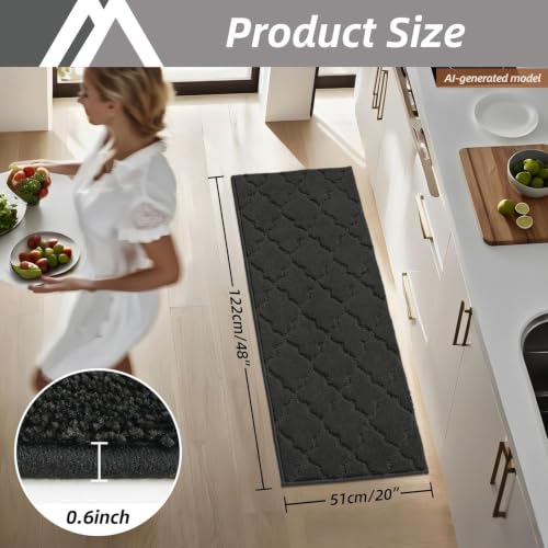 Kitchen Rugs Non Slip Washable 20"x48"