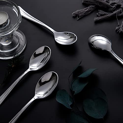 200PCS Silver Plastic Spoons (200 Count)