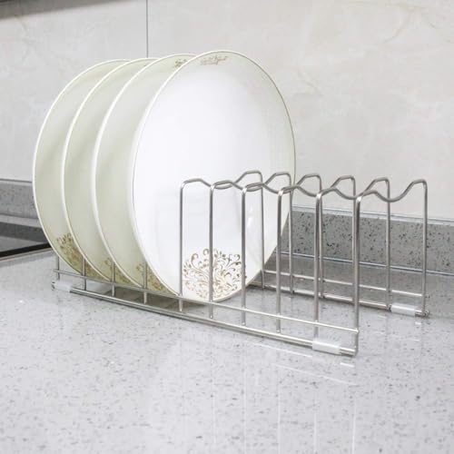 Pot Lid Organizer Pan Lid Organizer Kitchen Pot Lid Rack Suitable for Bakeware Dish Plate (2 Count)