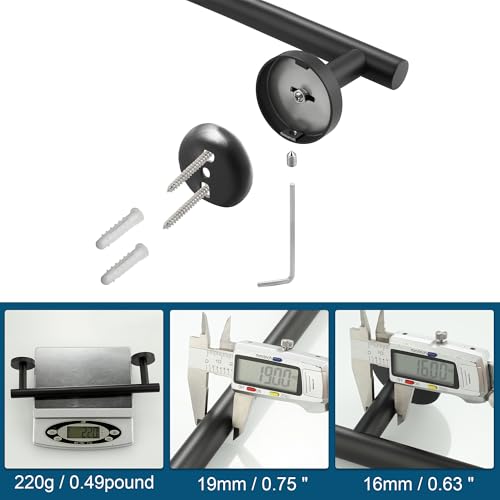 Matte Black Hand Towel Holder for Bathroom Wall