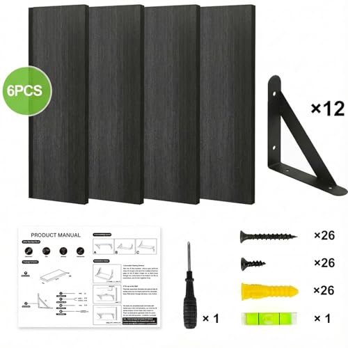 23.6in Floating Shelves for Wall Home Decor (6 Count)