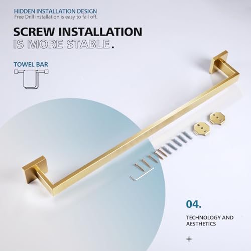 20 Inch Towel Bar Bathroom Towel Bar Kitchen Dish Cloths Hanger Hand Towel Holder Stainless Steel Wall Mount