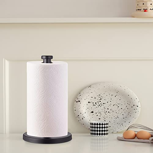 Black Standing Paper Towel Holder for Kitchen& Bathroom Countertop