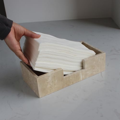 Natural Travertine Napkin Holder 9.8"x4.9"x2.8"