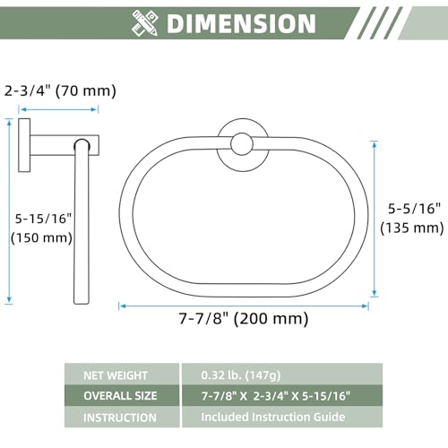 Oval Towel Ring Brushed Nickel