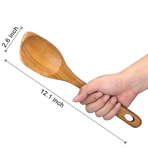 Wooden Spoons for Cooking Spatula Non Toxic Acacia Wood Kitchen Utensils