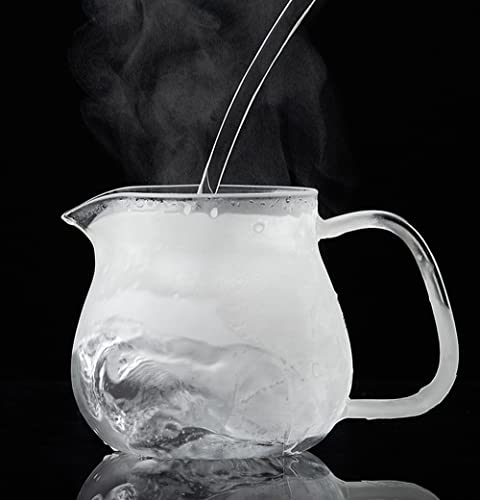 Glass Teapot with Removable Stainless Steel Filter Lid Stovetop & Microwave Safe Borosilicate Glass Kettle for Loose Leaf