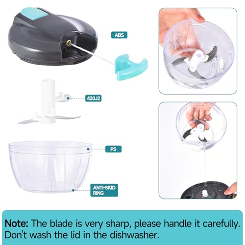 Manual Food Processor Vegetable Chopper