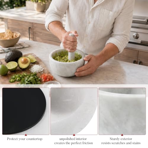 Marble Mortar and Pestle Set