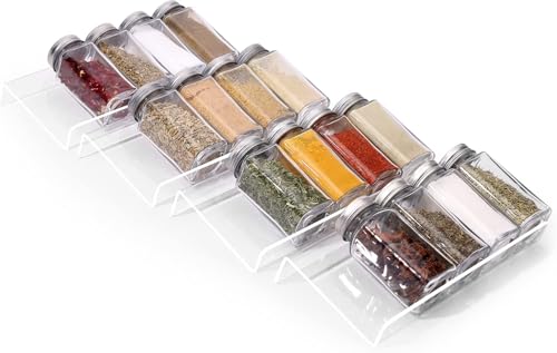 Clear Spice Drawer Organizer (4 Count)