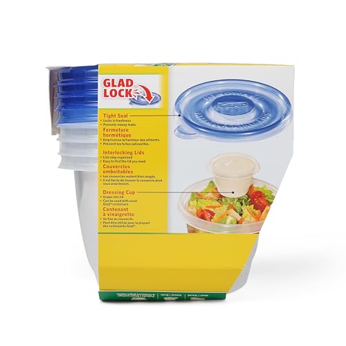 GladWare To Go Lunch Containers with Dressing Cup (24 Count)