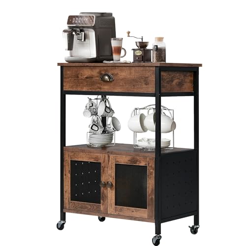Coffee Bar Cart Cabinet