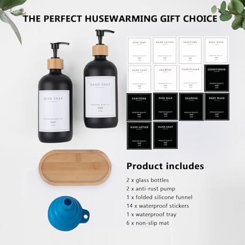 Black Glass Soap Dispenser