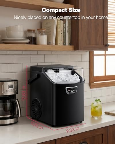 EUHOMY Nugget Ice Maker Countertop with Handle