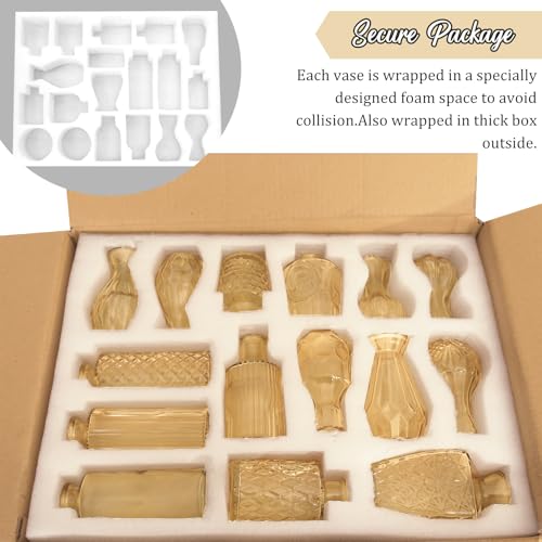 Set of 36 Glass Bud Vases Small Flower Vases for Centerpieces (36 Count)