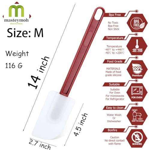 Commercial Grade Silicone Rubber Spatula Set