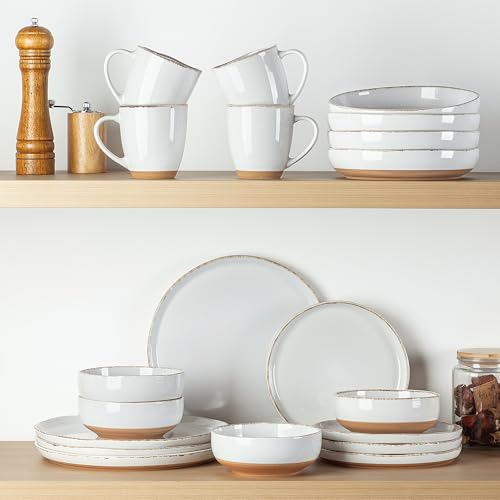 8.75'' Large Ceramic Pasta Bowls (4 Count)