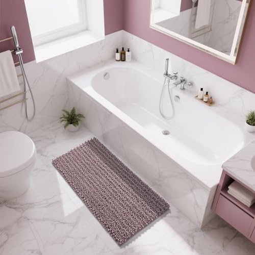 Long Bathroom Rugs Non Slip Washable 44x24 Inch