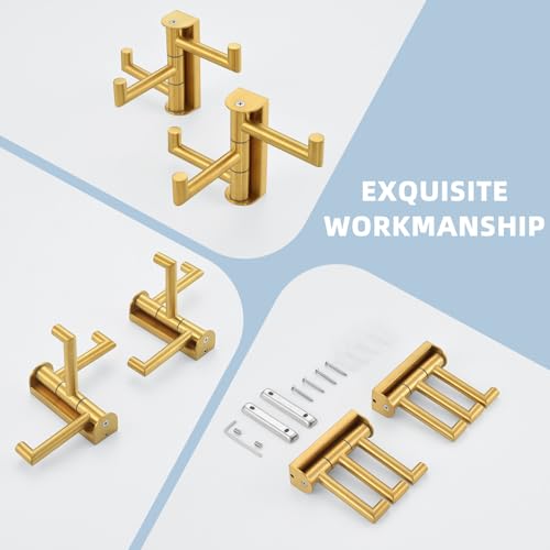 Brushed Gold Towel Hook (2 Count)