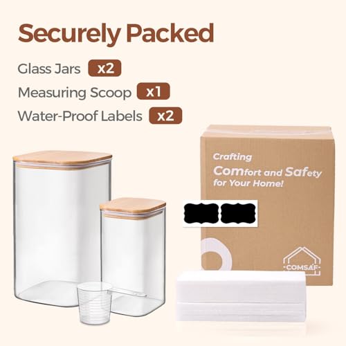 Glass Storage Containers with Bamboo Lids 1.6 (2 Count)