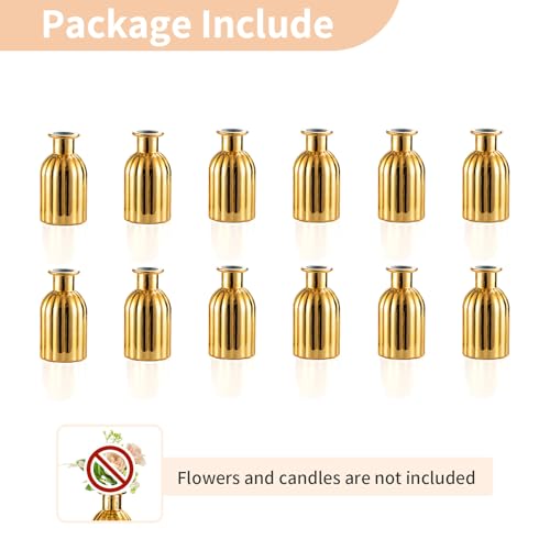 Gold Glass Bud Vases (12 Count)