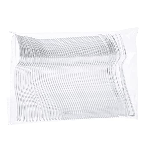 300 Pieces Clear Plastic Mini Forks 4 Inches Clear Plastic Forks Plastic Tasting Forks (300 Count)