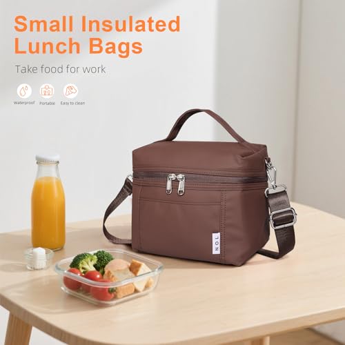NOL 4 Liters Small Insulated Lunch Bags for Women Cooler Bag Lightweight Nylon Waterproof Lunch Box For Work (Small
