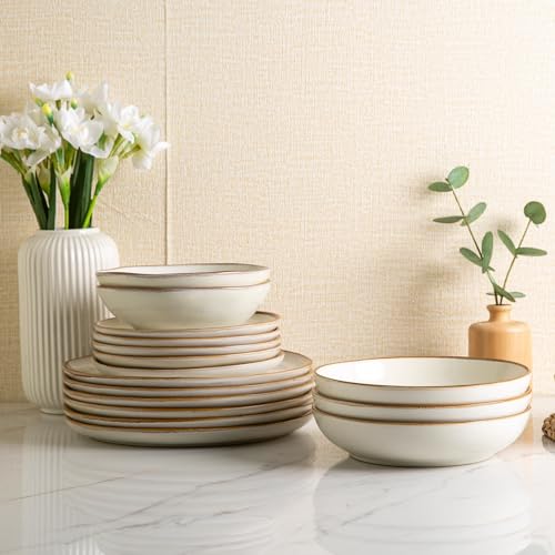 8.5’’ Ceramic Pasta Bowls Set of 6 (6 Count)