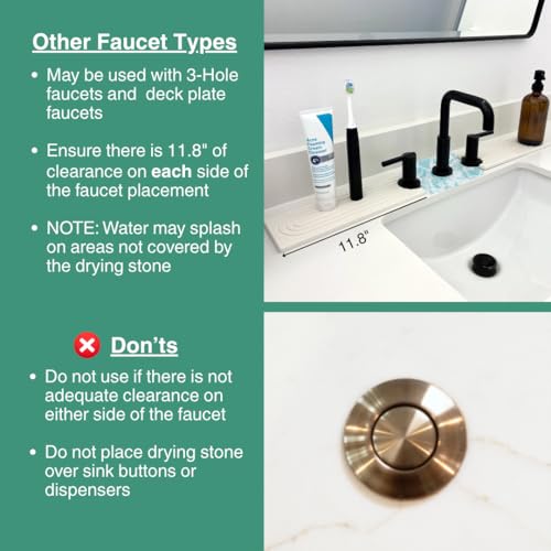 Drying Stone Faucet Tray for Kitchen Sink