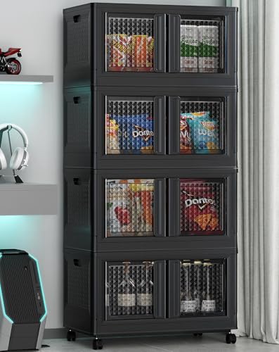 400Qt Stackable Storage Bins with Lids (4 Count)