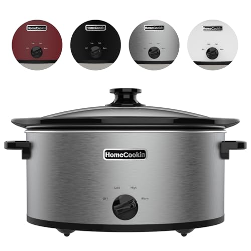 7 Quart Slow Cooker Oval Manual Pot Food Warmer with 3 Cooking Settings