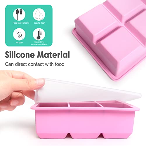Silicone Ice Cube Trays 3 Pack (3 Count)