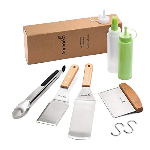 Metal Spatula Set Stainless Steel and Scraper (6 Count)